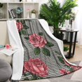 thumbnail image 1 of Pioneer Flower Floral Print Pattern Blanket,Comfortable Soft Lamb Wool Throw Blanket,All Season,Warm Lightweight Blankets for Sofa Bed Couch Living Room Chair,60"x80", 1 of 4