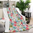 thumbnail image 1 of Pioneer Flower Floral Print Pattern Blanket,Comfortable Soft Lamb Wool Throw Blanket,All Season,Warm Lightweight Blankets for Sofa Bed Couch Living Room Chair,40"x50", 1 of 4