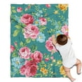 thumbnail image 1 of Pioneer Flower Floral Print Pattern Blanket,Comfortable Soft Lamb Wool Throw Blanket,All Season,Warm Lightweight Blankets for Sofa Bed Couch Living Room Chair,30"x40", 1 of 4