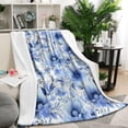 thumbnail image 1 of Pioneer Flower Floral Print Pattern Blanket,Comfortable Soft Lamb Wool Throw Blanket,All Season,Warm Lightweight Blankets for Sofa Bed Couch Living Room Chair,50"x60", 1 of 4