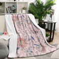 thumbnail image 1 of Pioneer Flower Floral Print Pattern Blanket,Comfortable Soft Lamb Wool Throw Blanket,All Season,Warm Lightweight Blankets for Sofa Bed Couch Living Room Chair,50"x60", 1 of 4