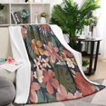 thumbnail image 1 of Pioneer Flower Floral Print Pattern Blanket,Comfortable Soft Lamb Wool Throw Blanket,All Season,Warm Lightweight Blankets for Sofa Bed Couch Living Room Chair,40"x50", 1 of 4