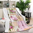 thumbnail image 1 of Pioneer Flower Floral Print Pattern Blanket,Comfortable Soft Lamb Wool Throw Blanket,All Season,Warm Lightweight Blankets for Sofa Bed Couch Living Room Chair,60"x80", 1 of 4
