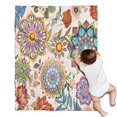 thumbnail image 1 of Pioneer Flower Floral Print Pattern Blanket,Comfortable Soft Lamb Wool Throw Blanket,All Season,Warm Lightweight Blankets for Sofa Bed Couch Living Room Chair,30"x40", 1 of 4