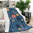 thumbnail image 1 of Pioneer Flower Floral Print Pattern Blanket,Comfortable Soft Lamb Wool Throw Blanket,All Season,Warm Lightweight Blankets for Sofa Bed Couch Living Room Chair,40"x50", 1 of 4