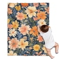 thumbnail image 1 of Pioneer Flower Floral Print Pattern Blanket,Comfortable Soft Lamb Wool Throw Blanket,All Season,Warm Lightweight Blankets for Sofa Bed Couch Living Room Chair,30"x40", 1 of 4