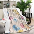 thumbnail image 1 of Pioneer Flower Floral Print Pattern Blanket,Comfortable Soft Lamb Wool Throw Blanket,All Season,Warm Lightweight Blankets for Sofa Bed Couch Living Room Chair,60"x80", 1 of 4