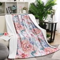 thumbnail image 1 of Pioneer Flower Floral Print Pattern Blanket,Comfortable Soft Lamb Wool Throw Blanket,All Season,Warm Lightweight Blankets for Sofa Bed Couch Living Room Chair,60"x80", 1 of 4
