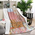 thumbnail image 1 of Pioneer Flower Floral Print Pattern Blanket,Comfortable Soft Lamb Wool Throw Blanket,All Season,Warm Lightweight Blankets for Sofa Bed Couch Living Room Chair,40"x50", 1 of 4