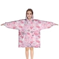 thumbnail image 1 of Pioneer Flower Floral Print Pattern Blanket Hoodies for Kids 6-13YR Oversize Wearable Blanket Hoodies for Boys Girls Teens, 1 of 7