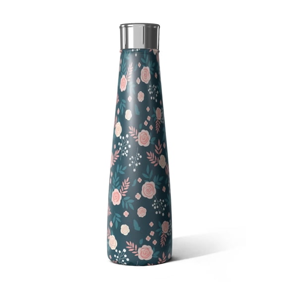 Fiower Pattern Pioneer Flower Floral Print Pattern Cola Shaped Water Bottle 1 Pack ...