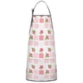 thumbnail image 1 of Pioneer Flower Floral Print Pattern Cotton Linen Apron with Pockets, Waterproof Adjustable, 33x27 Inch for Kitchen, Gardening, BBQ, Salon, 1 of 6