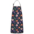 thumbnail image 1 of Pioneer Flower Floral Print Pattern Cotton Linen Apron with Pockets, Waterproof Adjustable, 33x27 Inch for Kitchen, Gardening, BBQ, Salon, 1 of 6