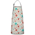 thumbnail image 1 of Pioneer Flower Floral Print Pattern Cotton Linen Apron with Pockets, Waterproof Adjustable, 33x27 Inch for Kitchen, Gardening, BBQ, Salon, 1 of 6
