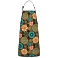 thumbnail image 1 of Pioneer Flower Floral Print Pattern Cotton Linen Apron with Pockets, Waterproof Adjustable, 33x27 Inch for Kitchen, Gardening, BBQ, Salon, 1 of 6