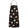 thumbnail image 1 of Pioneer Flower Floral Print Pattern Cotton Linen Apron with Pockets, Waterproof Adjustable, 33x27 Inch for Kitchen, Gardening, BBQ, Salon, 1 of 6