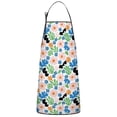 thumbnail image 1 of Pioneer Flower Floral Print Pattern Cotton Linen Apron with Pockets, Waterproof Adjustable, 33x27 Inch for Kitchen, Gardening, BBQ, Salon, 1 of 6