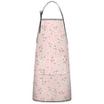 thumbnail image 1 of Pioneer Flower Floral Print Pattern Cotton Linen Apron with Pockets, Waterproof Adjustable, 33x27 Inch for Kitchen, Gardening, BBQ, Salon, 1 of 6