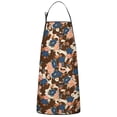 thumbnail image 1 of Pioneer Flower Floral Print Pattern Cotton Linen Apron with Pockets, Waterproof Adjustable, 33x27 Inch for Kitchen, Gardening, BBQ, Salon, 1 of 6