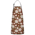 thumbnail image 1 of Pioneer Flower Floral Print Pattern Cotton Linen Apron with Pockets, Waterproof Adjustable, 33x27 Inch for Kitchen, Gardening, BBQ, Salon, 1 of 6