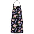 thumbnail image 1 of Pioneer Flower Floral Print Pattern Cotton Linen Apron with Pockets, Waterproof Adjustable, 33x27 Inch for Kitchen, Gardening, BBQ, Salon, 1 of 6
