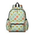 thumbnail image 1 of Pioneer Flower Floral Print Pattern Cute School Backpack with Padded Back and Adjustable Shoulder Straps 13.4"x11"x4.7", 1 of 5