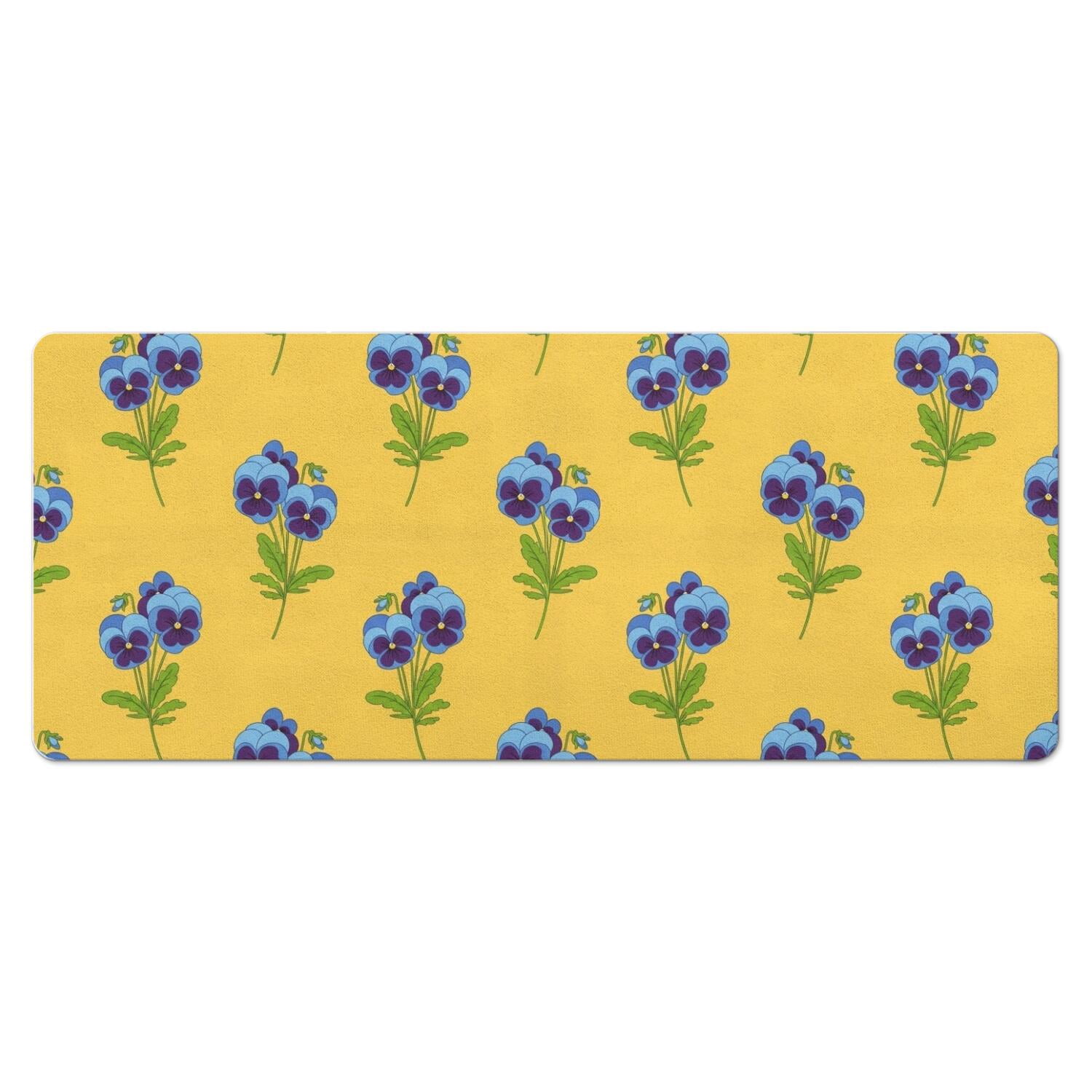Pioneer Flower Floral Print Pattern Diatomite Bath Mat, Entryway Floor ...