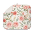 thumbnail image 1 of Pioneer Flower Floral Print Pattern Dish Drying Mat for Kitchen 1 Pack, Ultra Absorbent Microfiber Dishes Drainer Mats,16"x18", 1 of 6