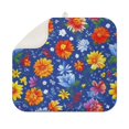 thumbnail image 1 of Pioneer Flower Floral Print Pattern Dish Drying Mat for Kitchen 1 Pack, Ultra Absorbent Microfiber Dishes Drainer Mats,16"x18", 1 of 6