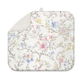 thumbnail image 1 of Pioneer Flower Floral Print Pattern Dish Drying Mat for Kitchen 1 Pack, Ultra Absorbent Microfiber Dishes Drainer Mats,16"x18", 1 of 6