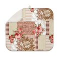 thumbnail image 1 of Pioneer Flower Floral Print Pattern Dish Drying Mat for Kitchen 1 Pack, Ultra Absorbent Microfiber Dishes Drainer Mats,16"x18", 1 of 6