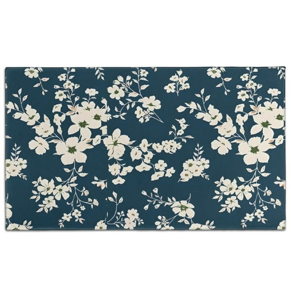 Pioneer Flower Floral Print Pattern Door Rugs,Washable Non Slip Door Mats Indoor,Decorative Door Mats,Entry Mat Indoor for Entrance,Bedroom,Kitchen,Bathroom,17"x30"