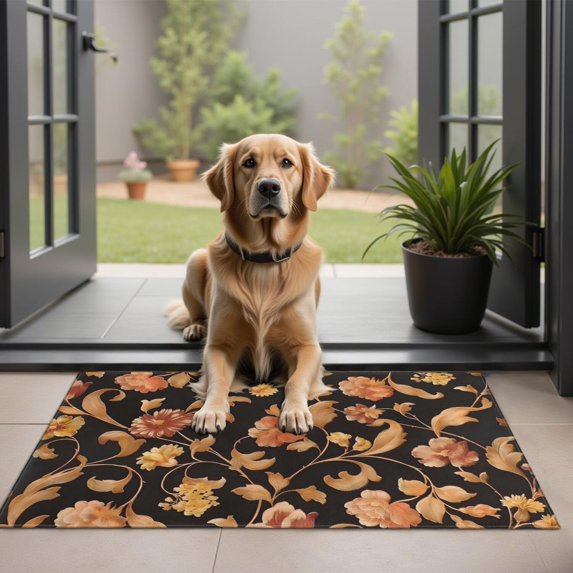 Pioneer Flower Floral Print Pattern Door Rugs,Washable Non Slip Door Mats Indoor,Decorative Door Mats,Entry Mat Indoor for Entrance,Bedroom,Kitchen,Bathroom,20"x32"