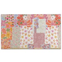 Pioneer Flower Floral Print Pattern Door Rugs,Washable Non Slip Door Mats Indoor,Decorative Door Mats,Entry Mat Indoor for Entrance,Bedroom,Kitchen,Bathroom,17"x30"
