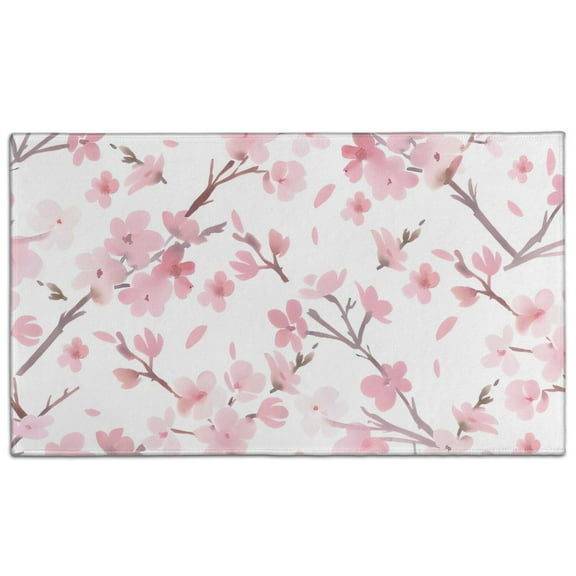 Pioneer Flower Floral Print Pattern Door Rugs,Washable Non Slip Door Mats Indoor,Decorative Door Mats,Entry Mat Indoor for Entrance,Bedroom,Kitchen,Bathroom,17"x30"