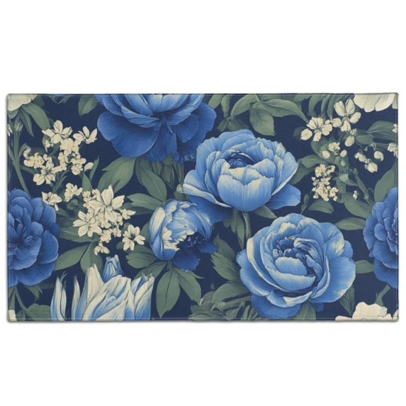 Pioneer Flower Floral Print Pattern Door Rugs,Washable Non Slip Door Mats Indoor,Decorative Door Mats,Entry Mat Indoor for Entrance,Bedroom,Kitchen,Bathroom,17"x30"