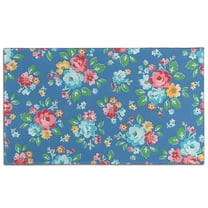 Pioneer Flower Floral Print Pattern Door Rugs,Washable Non Slip Door Mats Indoor,Decorative Door Mats,Entry Mat Indoor for Entrance,Bedroom,Kitchen,Bathroom,17"x30"