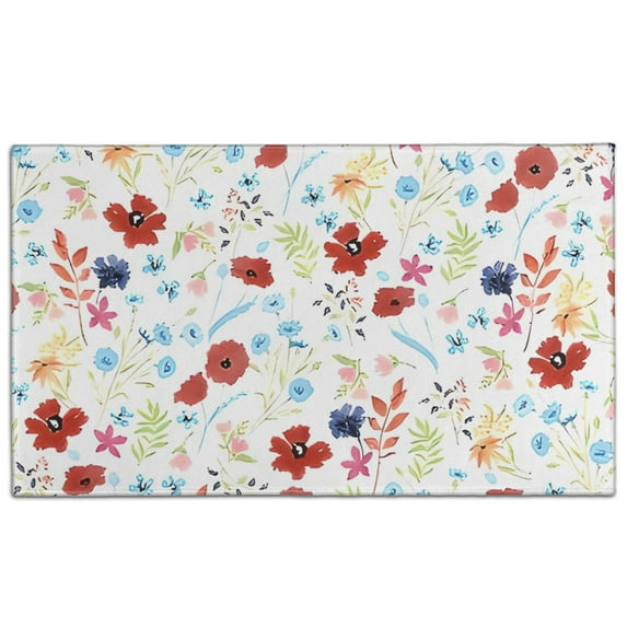 Pioneer Flower Floral Print Pattern Door Rugs,Washable Non Slip Door Mats Indoor,Decorative Door Mats,Entry Mat Indoor for Entrance,Bedroom,Kitchen,Bathroom,17"x30"