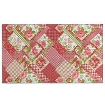 Pioneer Flower Floral Print Pattern Door Rugs,Washable Non Slip Door Mats Indoor,Decorative Door Mats,Entry Mat Indoor for Entrance,Bedroom,Kitchen,Bathroom,17"x30"