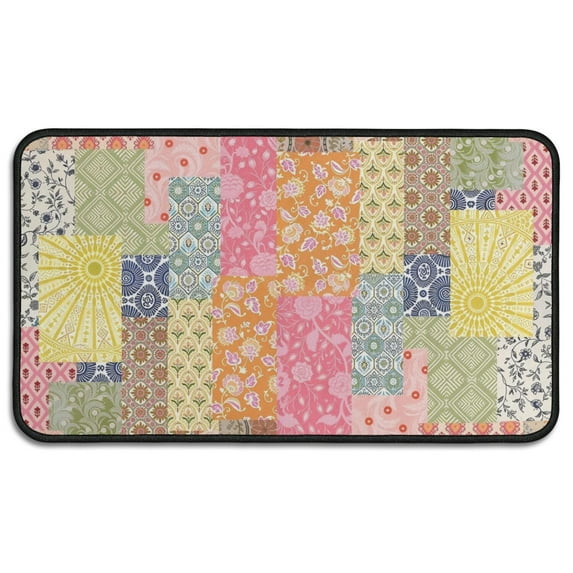 Pioneer Flower Floral Print Pattern Door Rugs,Washable Non Slip Door Mats Indoor,Decorative Door Mats,Entry Mat Indoor for Entrance,Bedroom,Kitchen,Bathroom,30"x17"