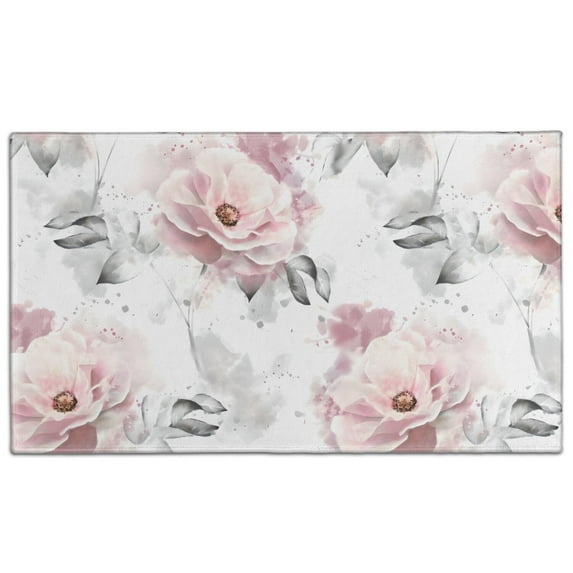 Pioneer Flower Floral Print Pattern Door Rugs,Washable Non Slip Door Mats Indoor,Decorative Door Mats,Entry Mat Indoor for Entrance,Bedroom,Kitchen,Bathroom,17"x30"