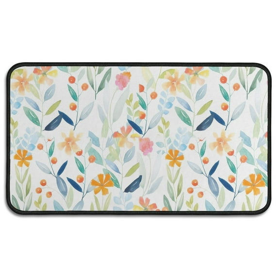 Pioneer Flower Floral Print Pattern Door Rugs,Washable Non Slip Door Mats Indoor,Decorative Door Mats,Entry Mat Indoor for Entrance,Bedroom,Kitchen,Bathroom,30"x17"