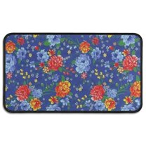 Pioneer Flower Floral Print Pattern Door Rugs,Washable Non Slip Door Mats Indoor,Decorative Door Mats,Entry Mat Indoor for Entrance,Bedroom,Kitchen,Bathroom,30"x17"