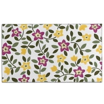 Pioneer Flower Floral Print Pattern Door Rugs,Washable Non Slip Door Mats Indoor,Decorative Door Mats,Entry Mat Indoor for Entrance,Bedroom,Kitchen,Bathroom,17"x30"