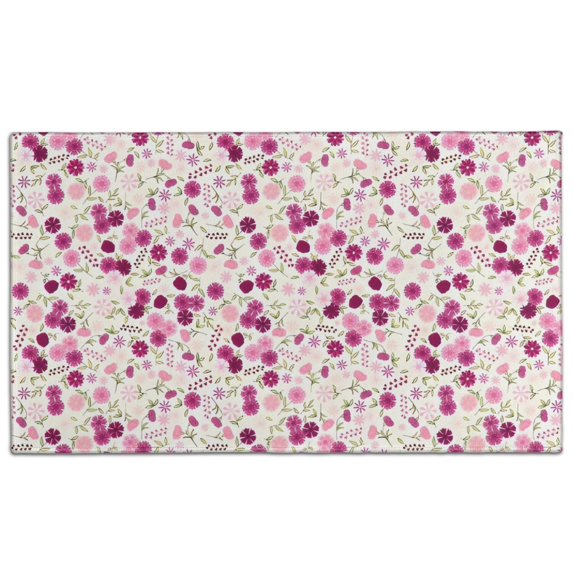 Pioneer Flower Floral Print Pattern Door Rugs,Washable Non Slip Door Mats Indoor,Decorative Door Mats,Entry Mat Indoor for Entrance,Bedroom,Kitchen,Bathroom,17"x30"