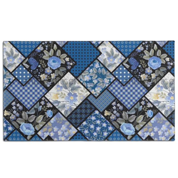 Pioneer Flower Floral Print Pattern Door Rugs,Washable Non Slip Door Mats Indoor,Decorative Door Mats,Entry Mat Indoor for Entrance,Bedroom,Kitchen,Bathroom,17"x30"