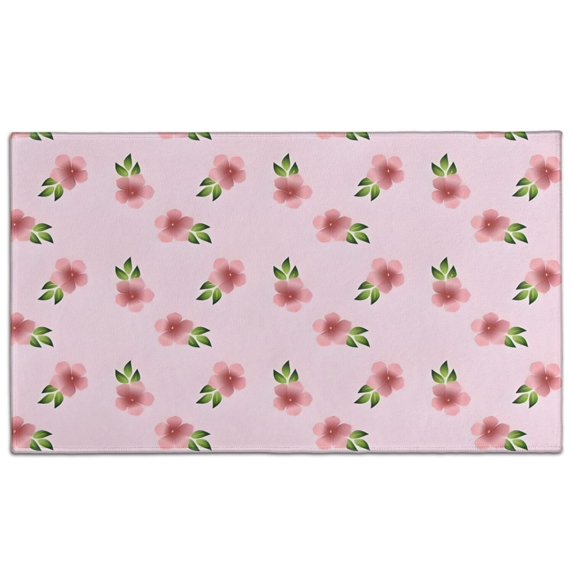 Pioneer Flower Floral Print Pattern Door Rugs,Washable Non Slip Door Mats Indoor,Decorative Door Mats,Entry Mat Indoor for Entrance,Bedroom,Kitchen,Bathroom,17"x30"