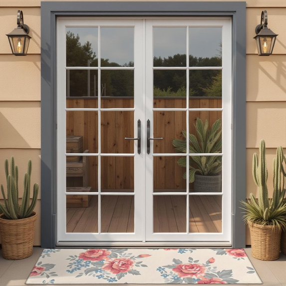 Pioneer Flower Floral Print Pattern Door Rugs,Washable Non Slip Door Mats Indoor,Decorative Door Mats,Entry Mat Indoor for Entrance,Bedroom,Kitchen,Bathroom,16"x47"