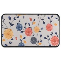Pioneer Flower Floral Print Pattern Door Rugs,Washable Non Slip Door Mats Indoor,Decorative Door Mats,Entry Mat Indoor for Entrance,Bedroom,Kitchen,Bathroom,30"x17"