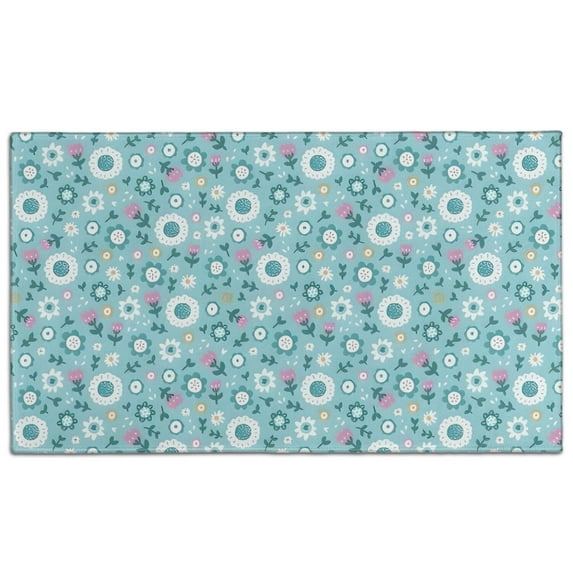 Pioneer Flower Floral Print Pattern Door Rugs,Washable Non Slip Door Mats Indoor,Decorative Door Mats,Entry Mat Indoor for Entrance,Bedroom,Kitchen,Bathroom,17"x30"